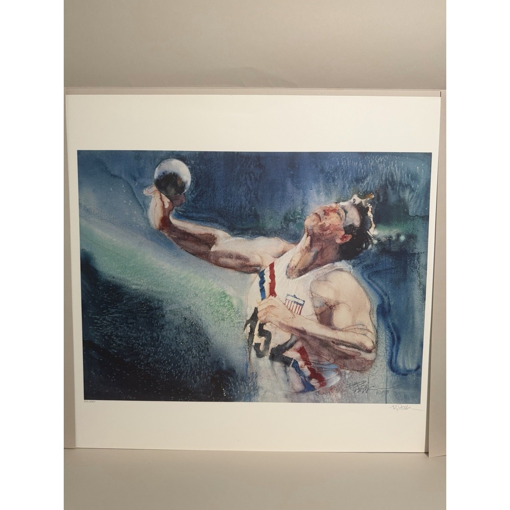 VTG Limited edition lithograph,‎ Shotput, 1983 Olympics, Robert Peak 99/550